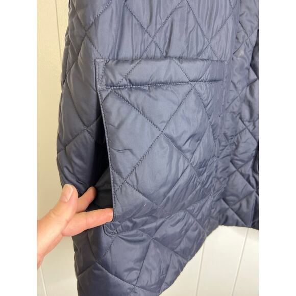 Barbour Modern Hertiage Navy Puffer Long Vest Snap Closure Size 2X - Picture 7 of 7